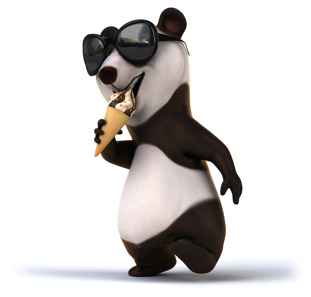 Lustige Panda-Animation