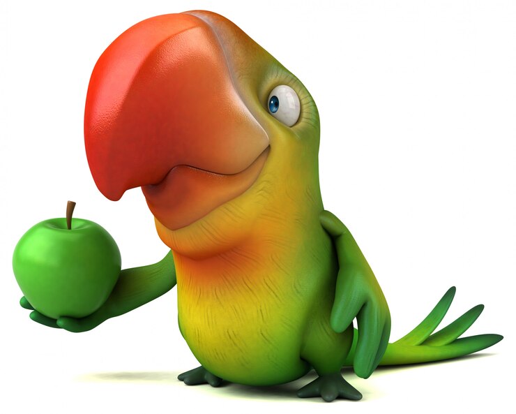 Foto lustige papageienanimation