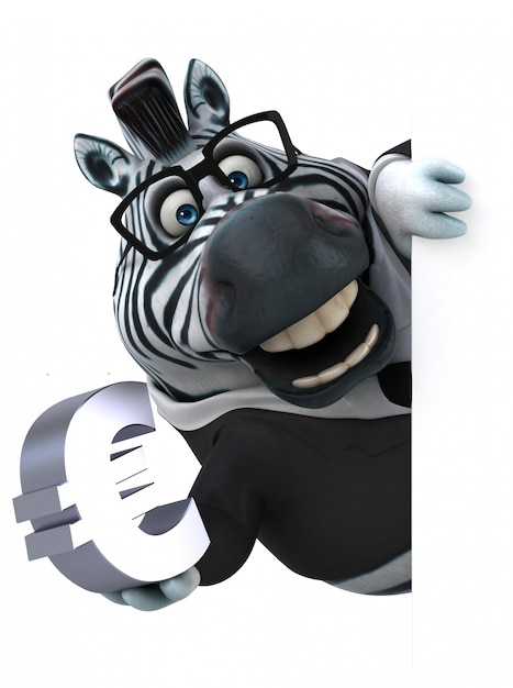 Lustige Zebra-Animation