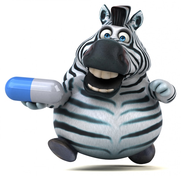 Lustige Zebra-Animation