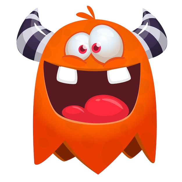 Lustige Zeichentrick-Monsterfigur Illustration einer glücklichen außerirdischen Kreatur Halloween-Design
