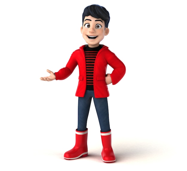 Lustiger 3D-Cartoon-Teenager