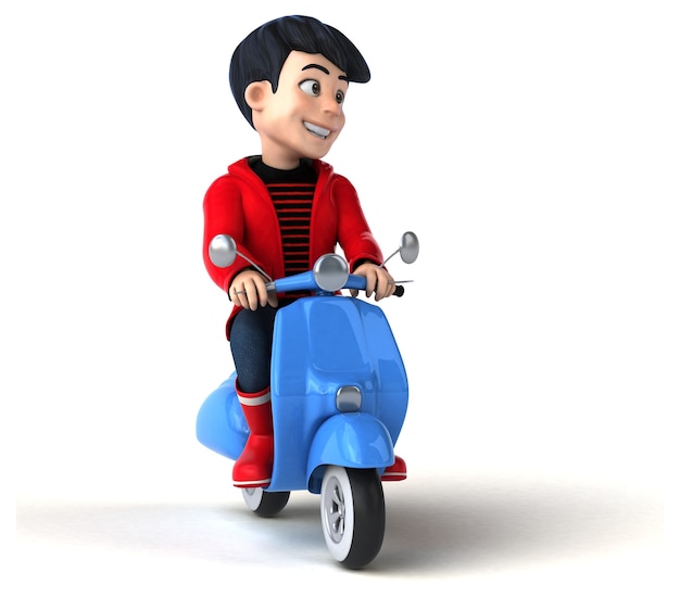 Lustiger 3D-Cartoon-Teenager