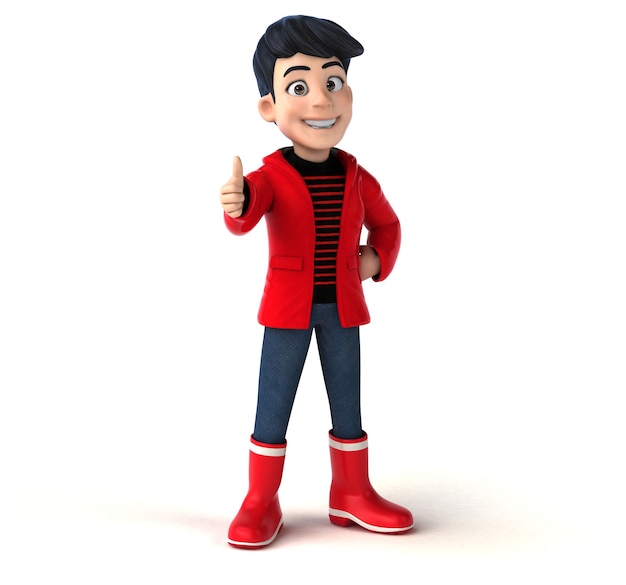 Lustiger 3D-Cartoon-Teenager