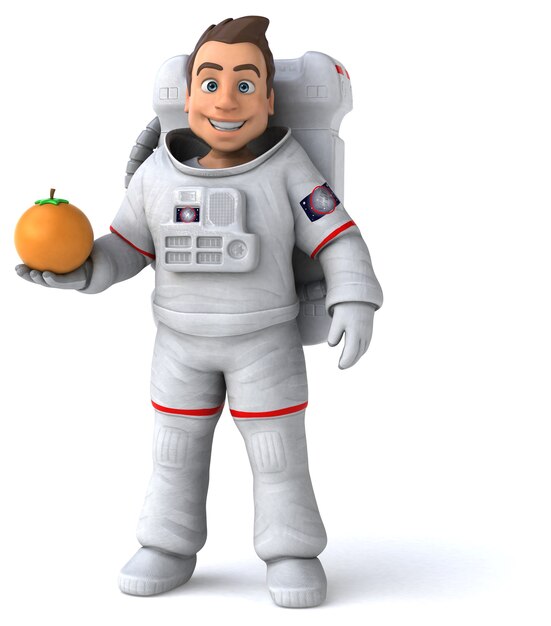 Lustiger Astronaut - 3D-Illustration