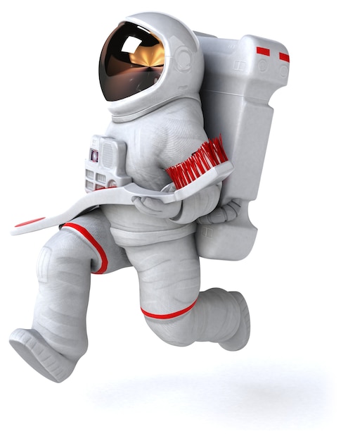 Lustiger Astronaut - 3D-Illustration