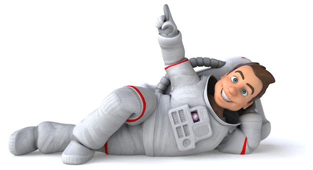 Lustiger Astronaut - 3D-Illustration