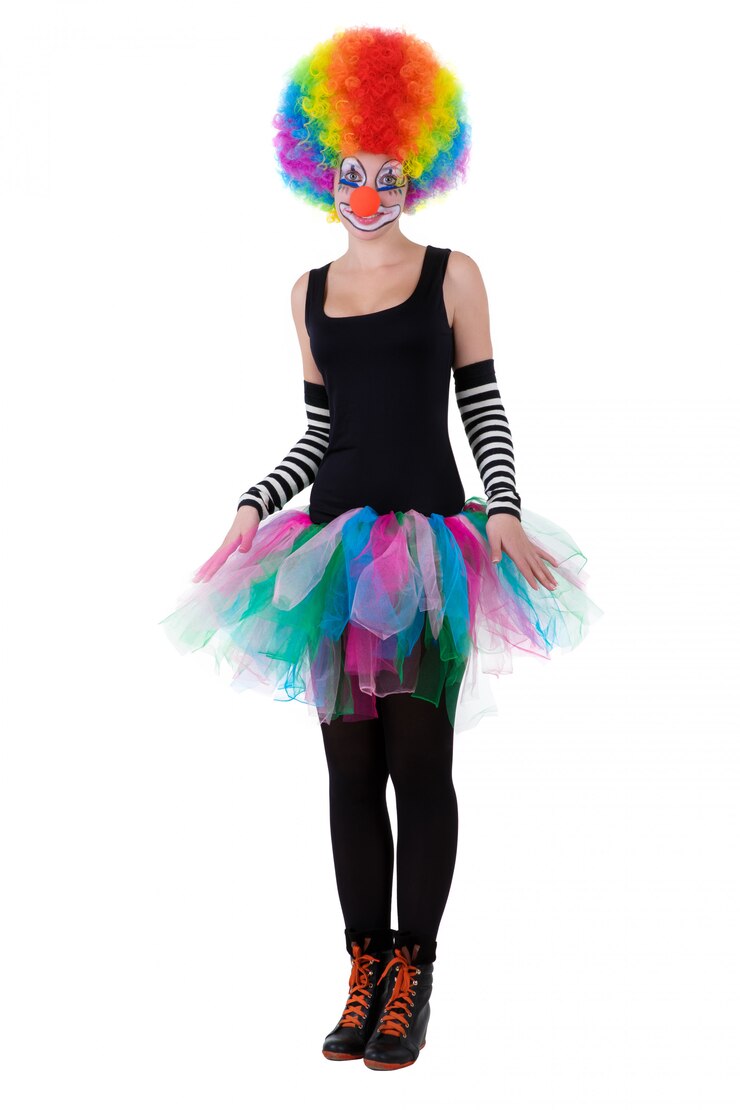 Foto lustiger clown getrennt auf weiß