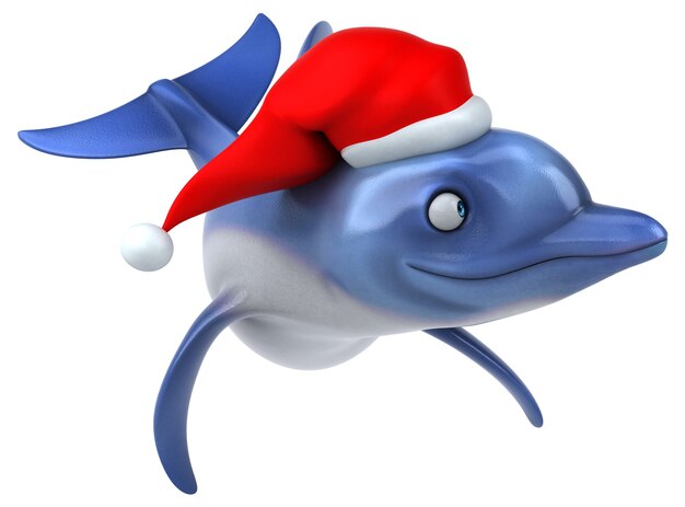 Lustiger Delphin - 3D-Illustration