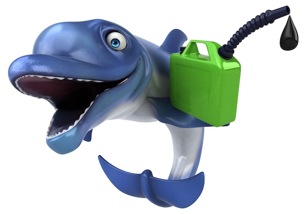 Lustiger Delphin - 3D-Illustration