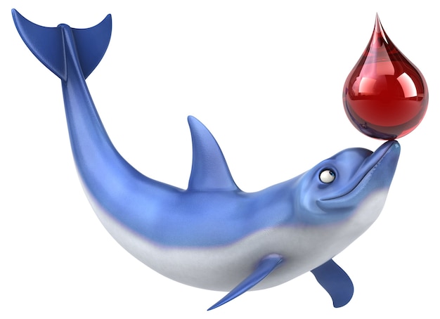 Lustiger Delphin - 3D-Illustration