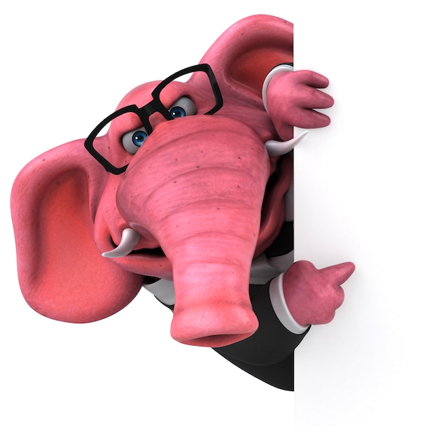 Lustiger Elefant - 3D-Illustration