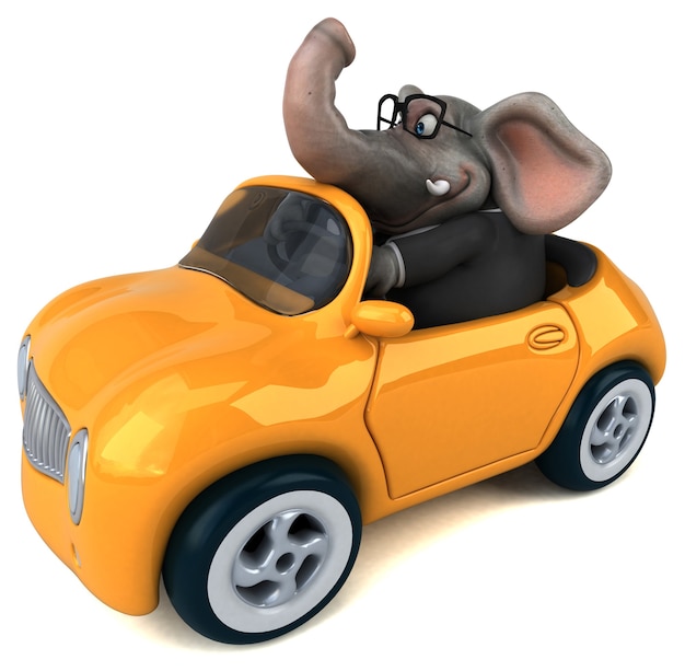 Lustiger Elefant - 3D-Illustration