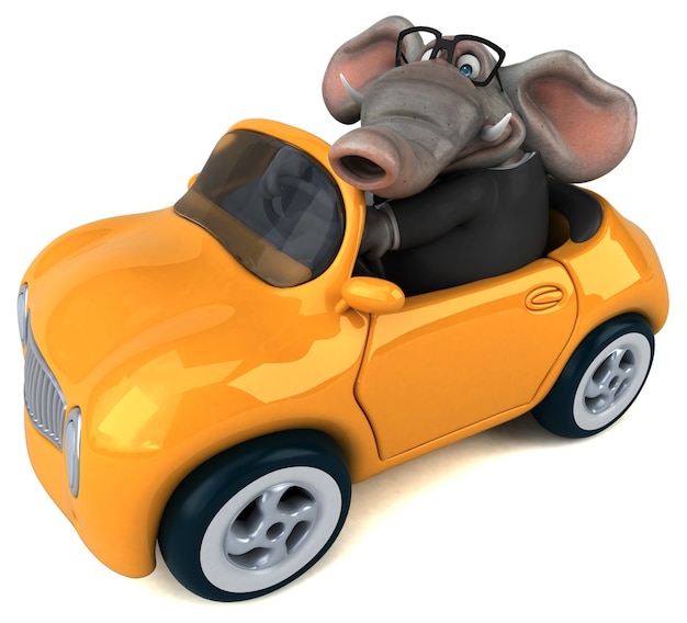 Lustiger Elefant - 3D-Illustration