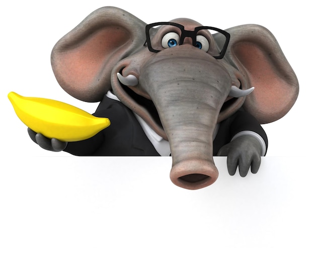 Lustiger Elefant - 3D-Illustration