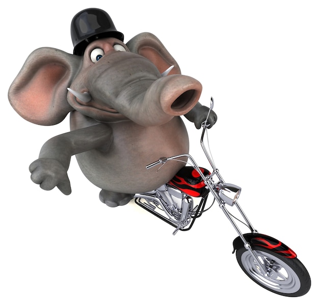 Lustiger Elefant - 3D-Illustration