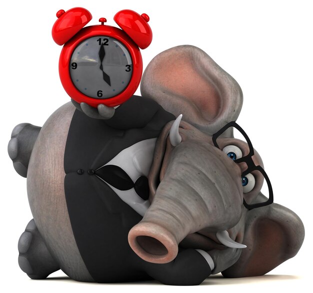 Lustiger Elefant - 3D-Illustration