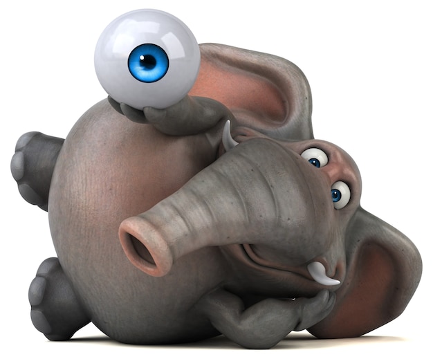 Lustiger Elefant - 3D-Illustration