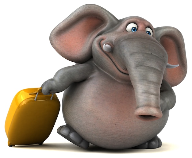 Lustiger Elefant - 3D-Illustration