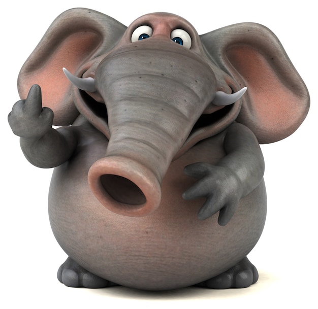 Lustiger Elefant - 3D-Illustration