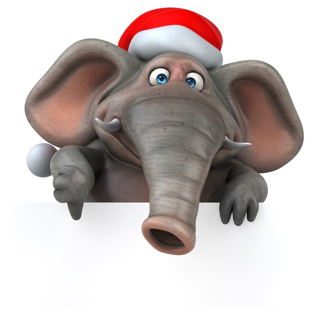 Foto lustiger elefant - 3d-illustration