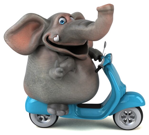 Lustiger Elefant - 3D-Illustration