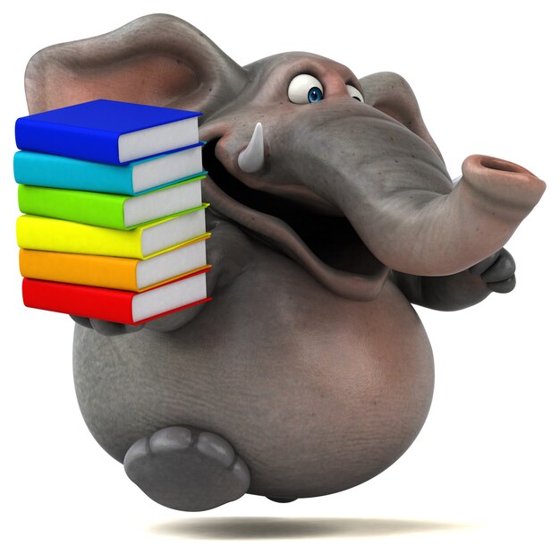 Lustiger Elefant - 3D-Illustration