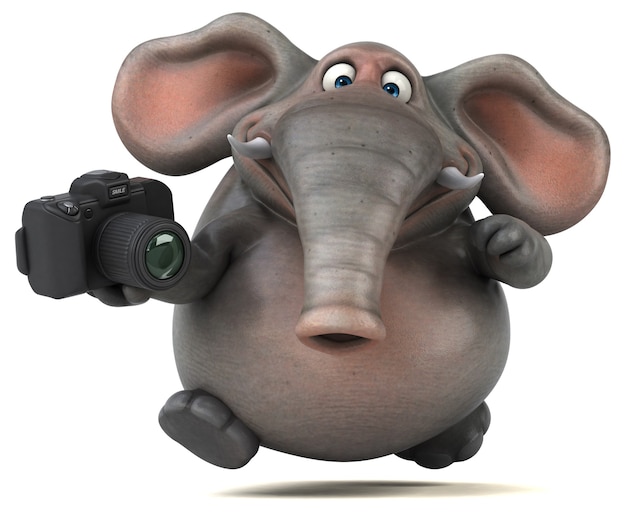 Lustiger Elefant - 3D-Illustration