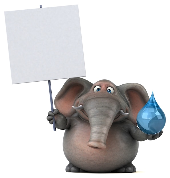 Lustiger Elefant - 3D-Illustration