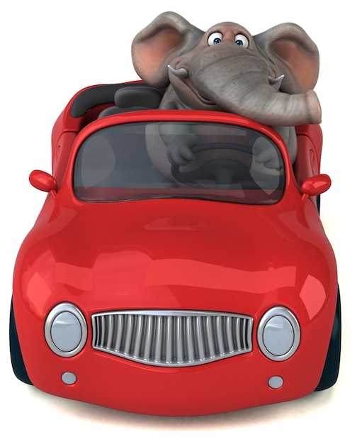 Lustiger Elefant - 3D-Illustration