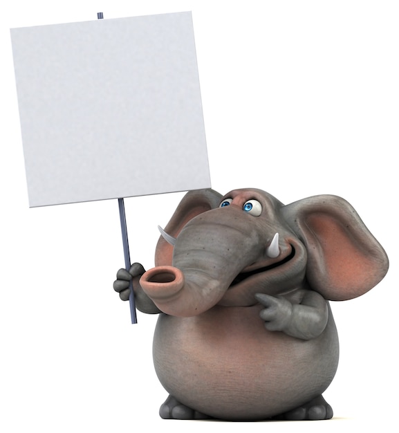 Lustiger Elefant - 3D-Illustration