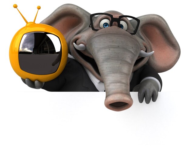 Lustiger Elefant - 3D-Illustration