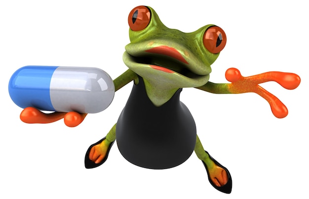 Lustiger Frosch - 3D-Darstellung