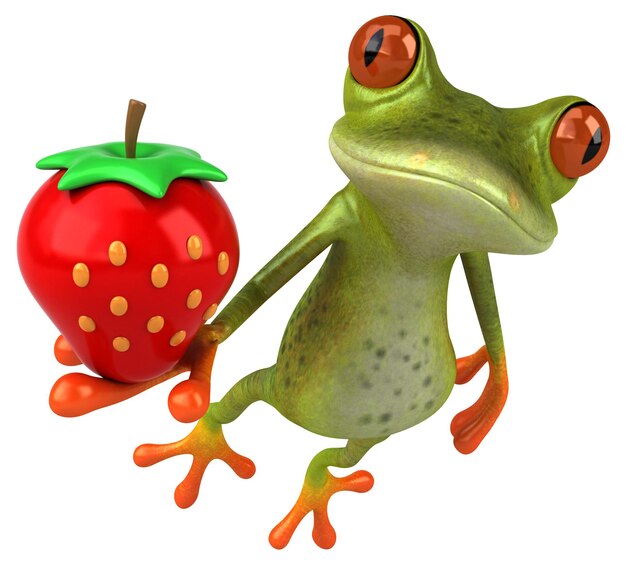 Lustiger Frosch - 3D-Darstellung