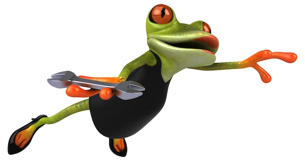 Foto lustiger frosch - 3d-illustration