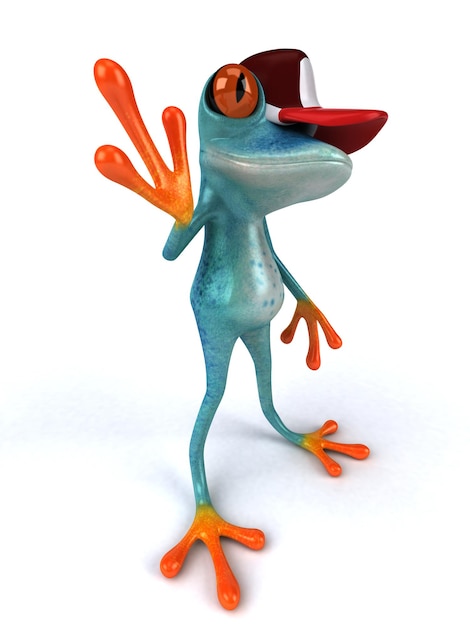 Lustiger Frosch - 3D-Illustration