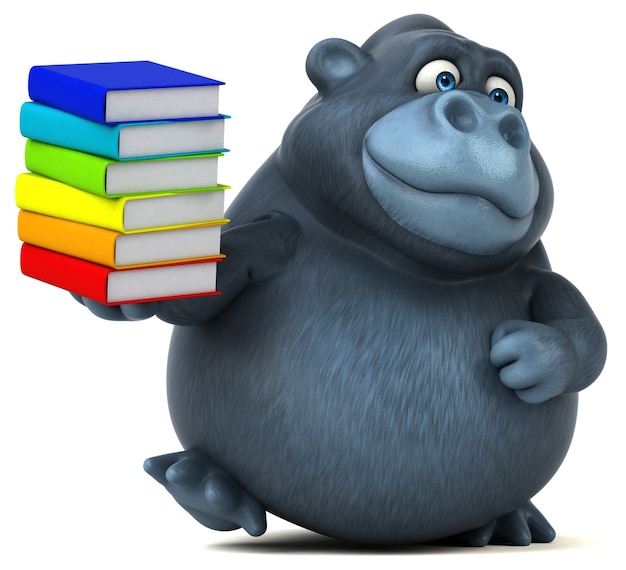 Lustiger Gorilla - 3D-Illustration