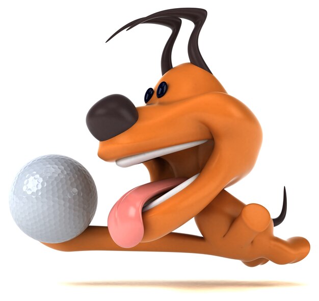 Lustiger Hund - 3D-Illustration