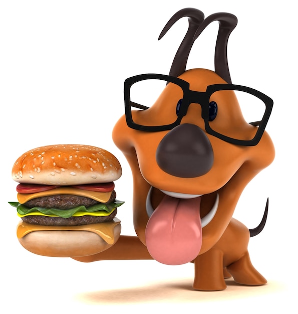 Lustiger Hund - 3D-Illustration