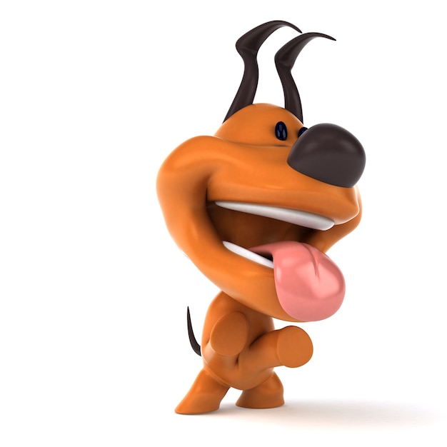 Lustiger Hund - 3D-Illustration