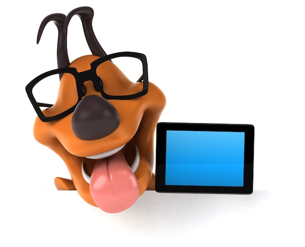 Lustiger Hund - 3D-Illustration