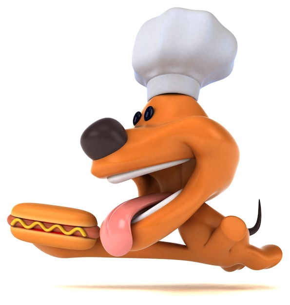 Lustiger Hund - 3D-Illustration