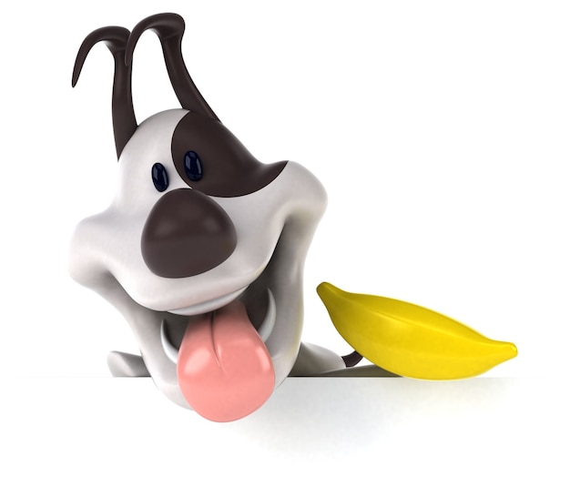 Lustiger Hund - 3D-Illustration