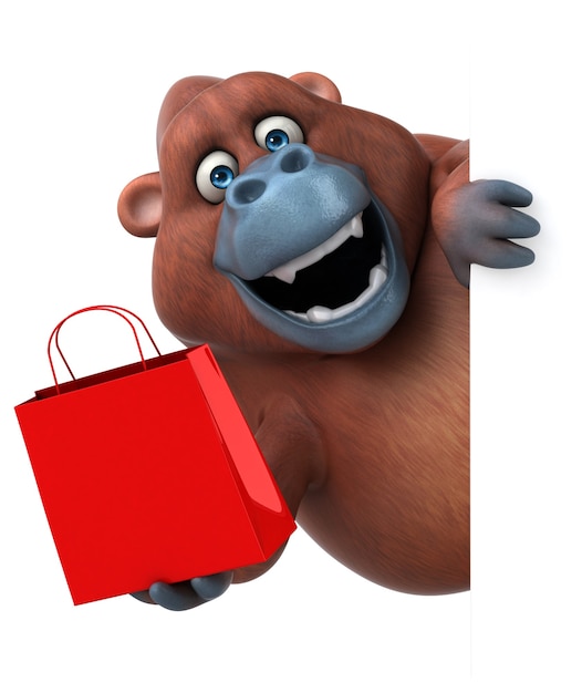 Lustiger Orang-Utan - 3D-Illustration