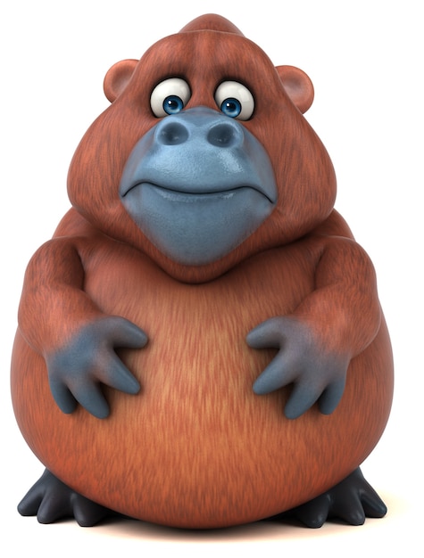 Lustiger Orang-Utan - 3D-Illustration