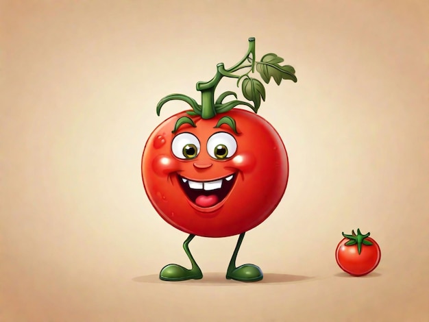 lustiger Tomaten-Cartoon