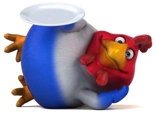 Lustiges Huhn - 3D-Illustration