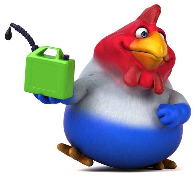 Lustiges Huhn - 3D-Illustration