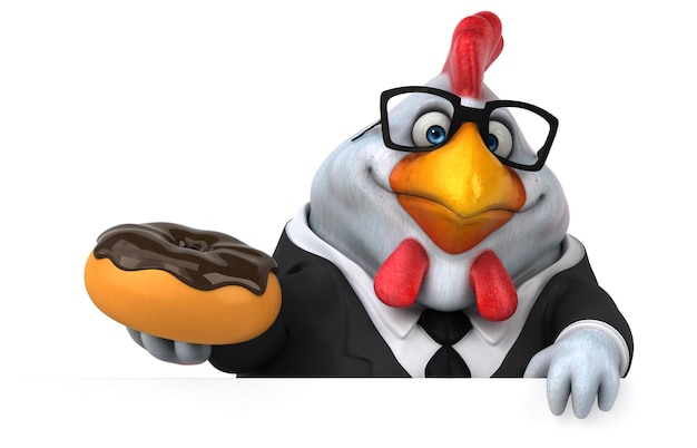 Lustiges Huhn - 3D-Illustration