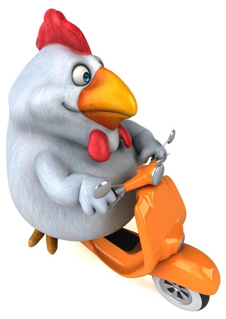 Lustiges Huhn - 3D-Illustration